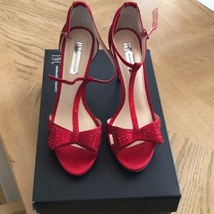 INC evening stiletto high heeled sandal shoes
